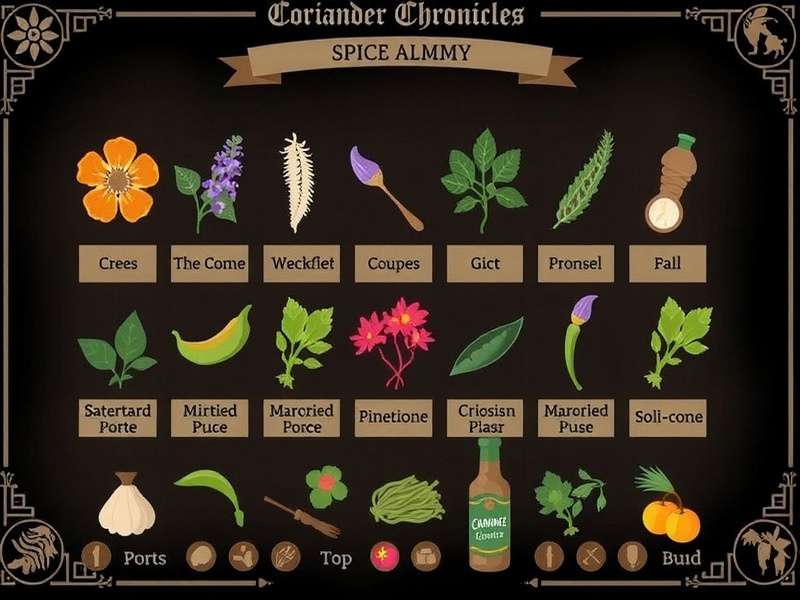 Game's unique crafting system Coriander Chronicles spice alchemy interface